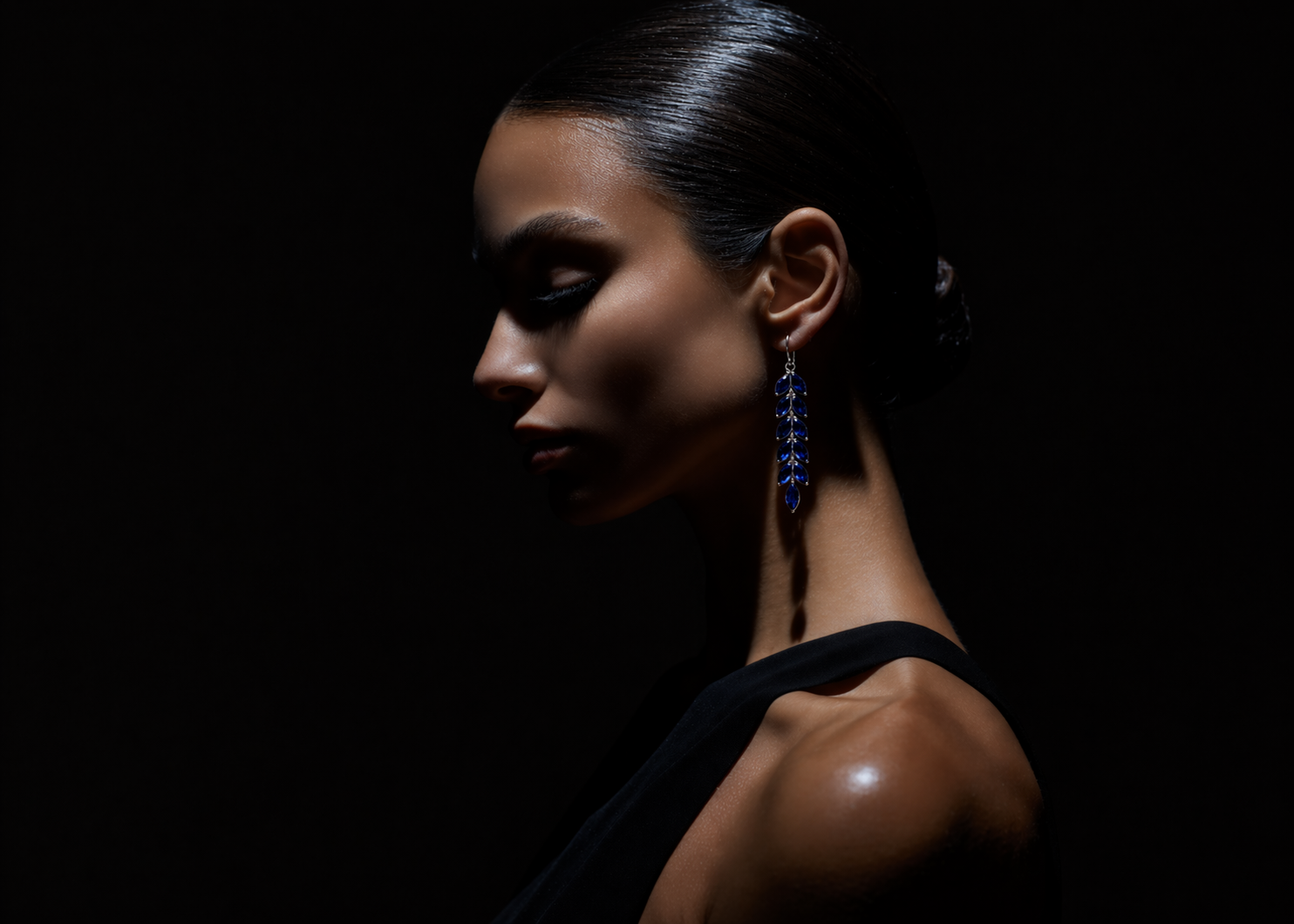 The Cascade — diamond earring and necklace set